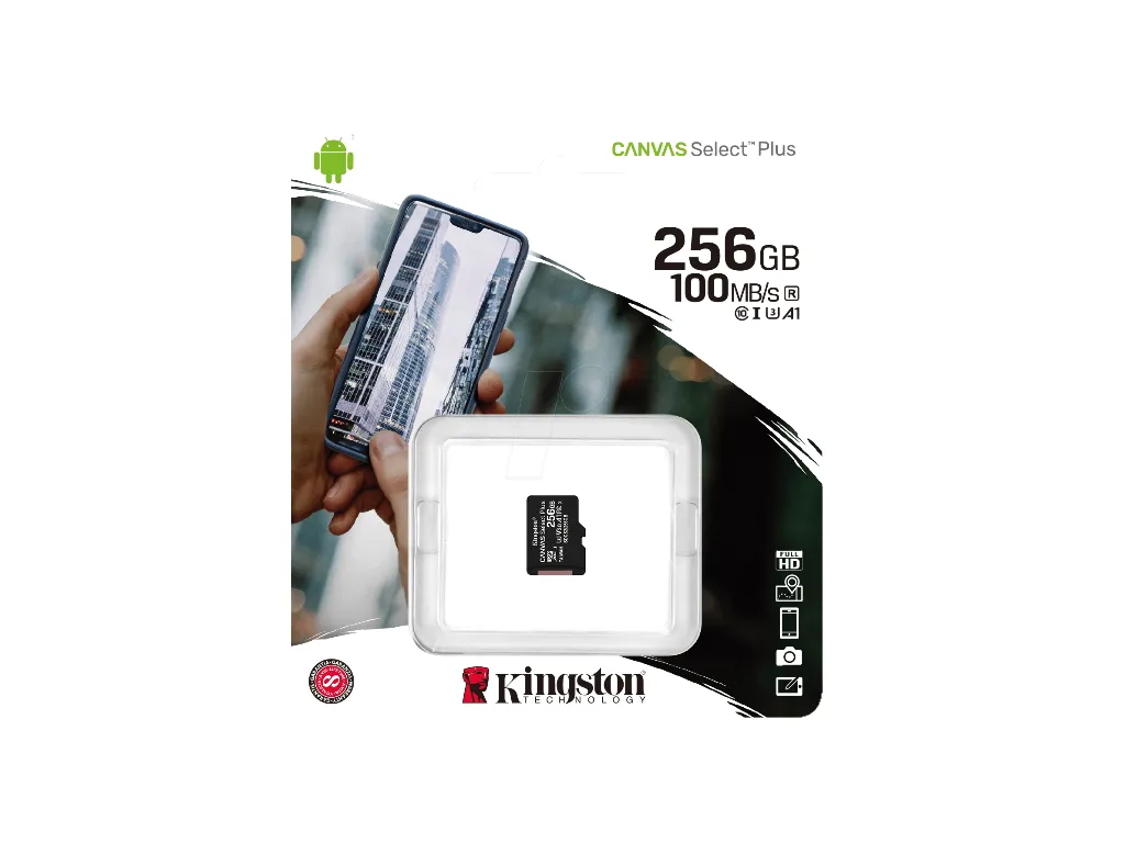 Kingston Memorije kartice KINGSTON SDCS2/256GBSP/microSD/256GB/UHS U1/100 MB/s-85MB/s Slika 1
